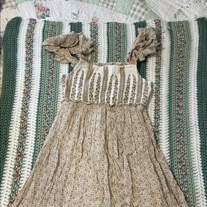 Jessica Simpson Brown and Cream Maxi Dress